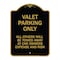 Signmission Valet Parking All Others Towed, Black & Gold Aluminum Architectural Sign, 18" x 24", BG-1824-22757 A-DES-BG-1824-22757 - alternate 1